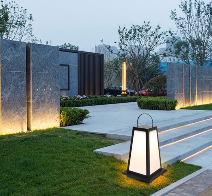 Auđri vatnsónæm landscape gras light garden decoration light solar pillar light